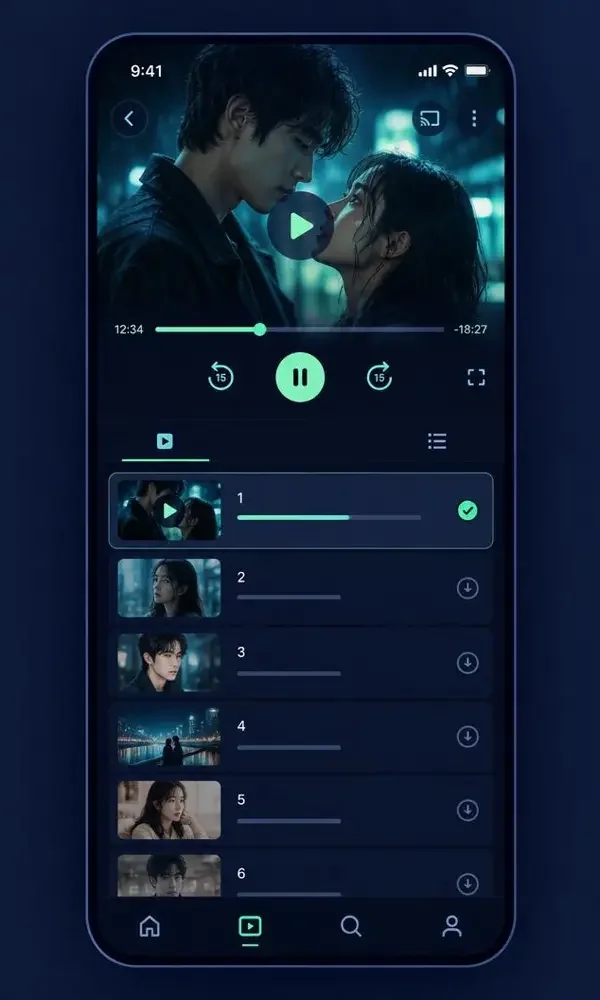 AI片库APP播放界面预览